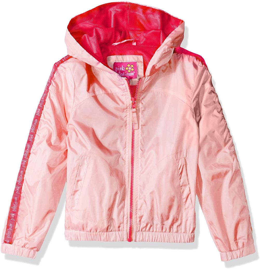 Pink Platinum Girls' 4-6X Printed Windbreaker Jacket with Mesh