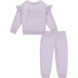 Juicy Couture Girls 4-6X Velour Ruffle 2-Piece Jogger Set