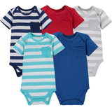 Wan-A-Beez Unisex Baby 0-24 Months Short-Sleeve Bodysuit - 5 Pack