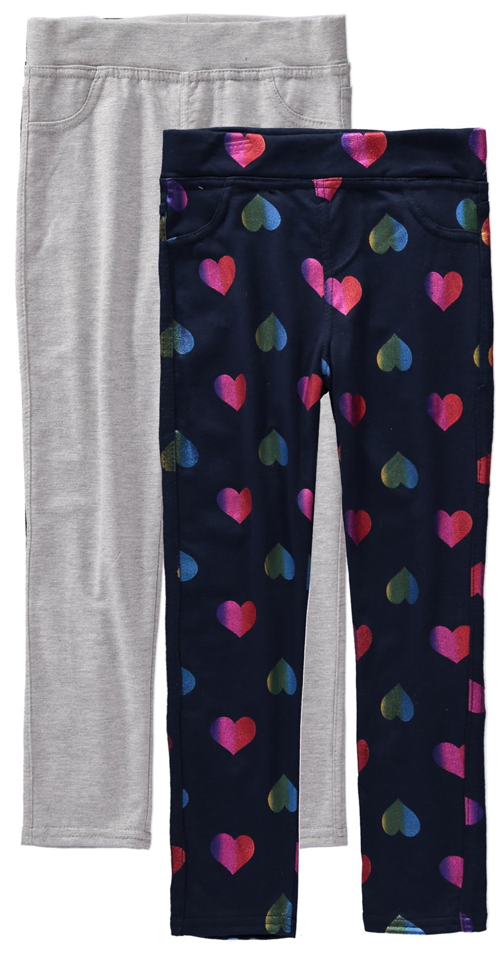 Colette Lilly Girls 2T-4T Rainbow Heart 2-Pack Jegging