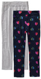 Colette Lilly Girls 2T-4T Rainbow Heart 2-Pack Jegging