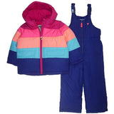 Osh Kosh Girls Rainbow Colorblock 2-Piece Snowsuit