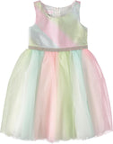 Bonnie Jean Girls 4-6X Rainbow Glitter Tulle Dress