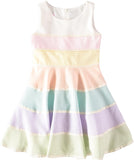 Bonnie Jean Girls Colorblock Linen Dress