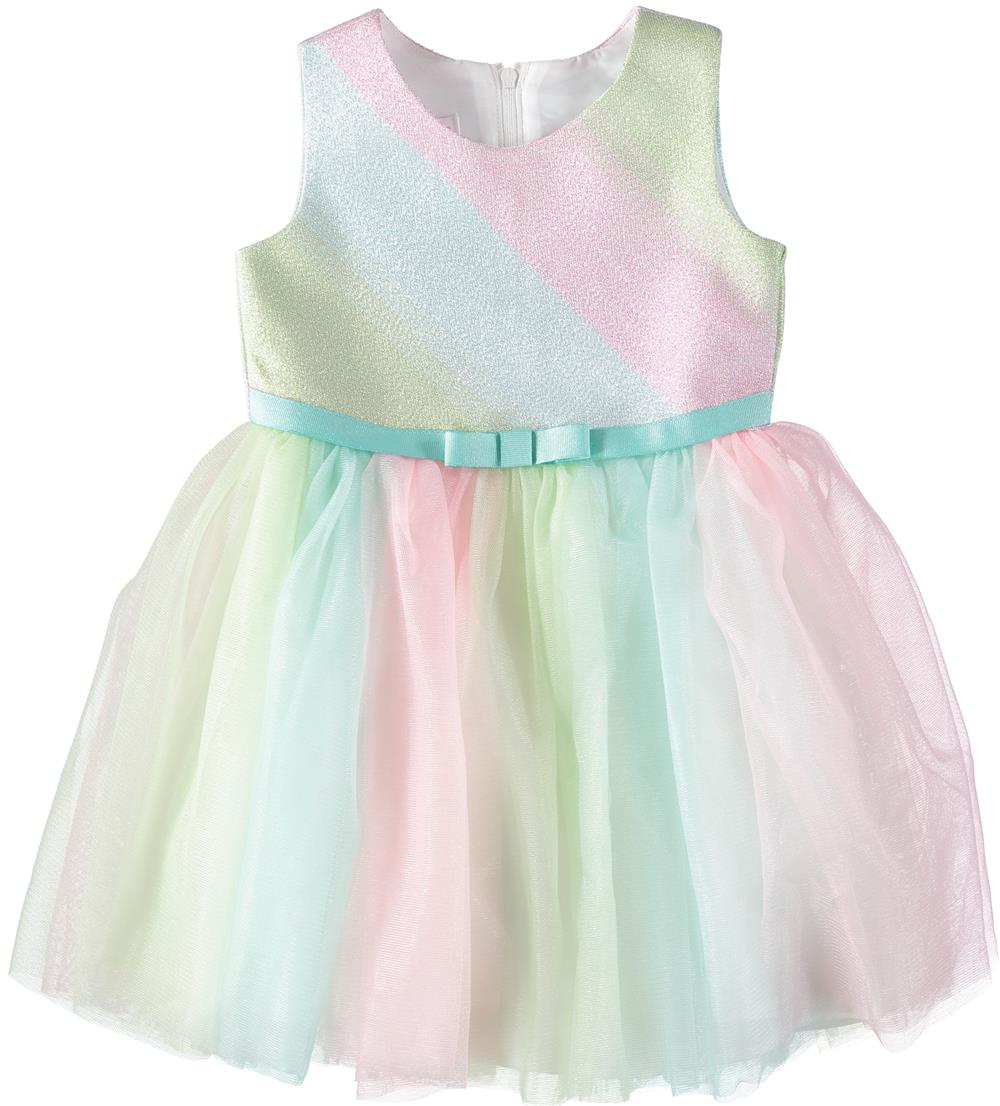 Bonnie Jean Girls 0-9 Months Rainbow Glitter Tulle Dress