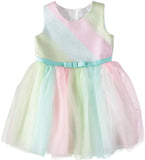 Bonnie Jean Girls 2T-4T Rainbow Glitter Tulle Dress