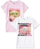 Star Wars Girls Baby Yoda T-Shirt - 2-Pack