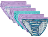 Fruit of the Loom Girls 7-16 Bikini 6-Pack