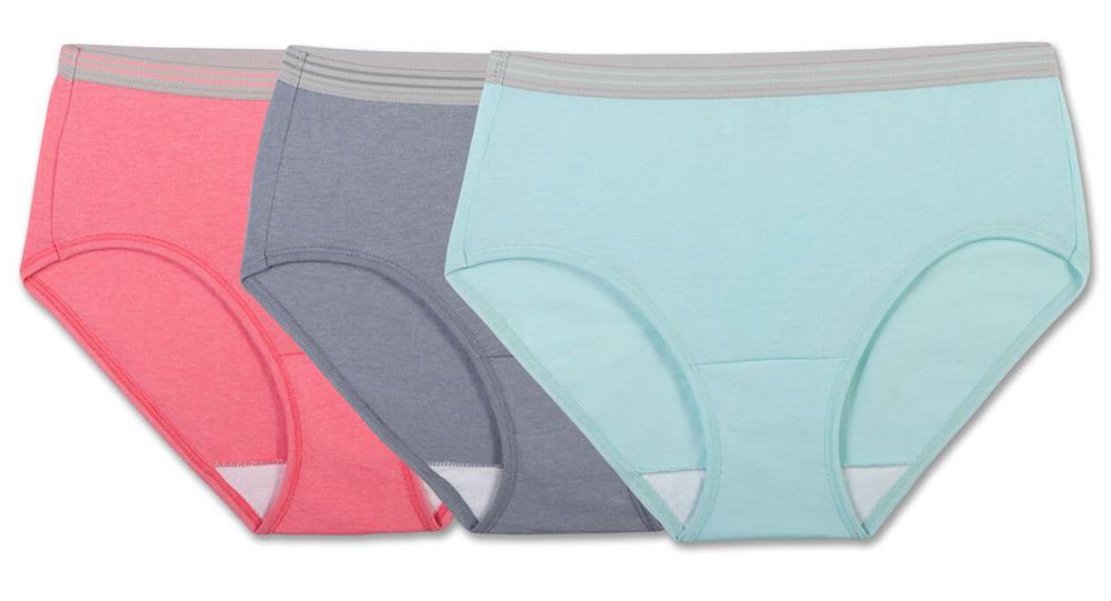 Fruit of the Loom Womens 3-Pack Assorted Briefs - 5 / Multi