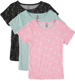 One Step Up Girls 7-16 3-Pack Short Sleeve Cotton Graphic T-Shirts