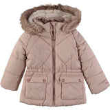 London Fog Girls 4-6X Quilt Fur Hood Jacket