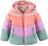 Osh Kosh Girls 12-24 Months Colorblock Puffer Jacket