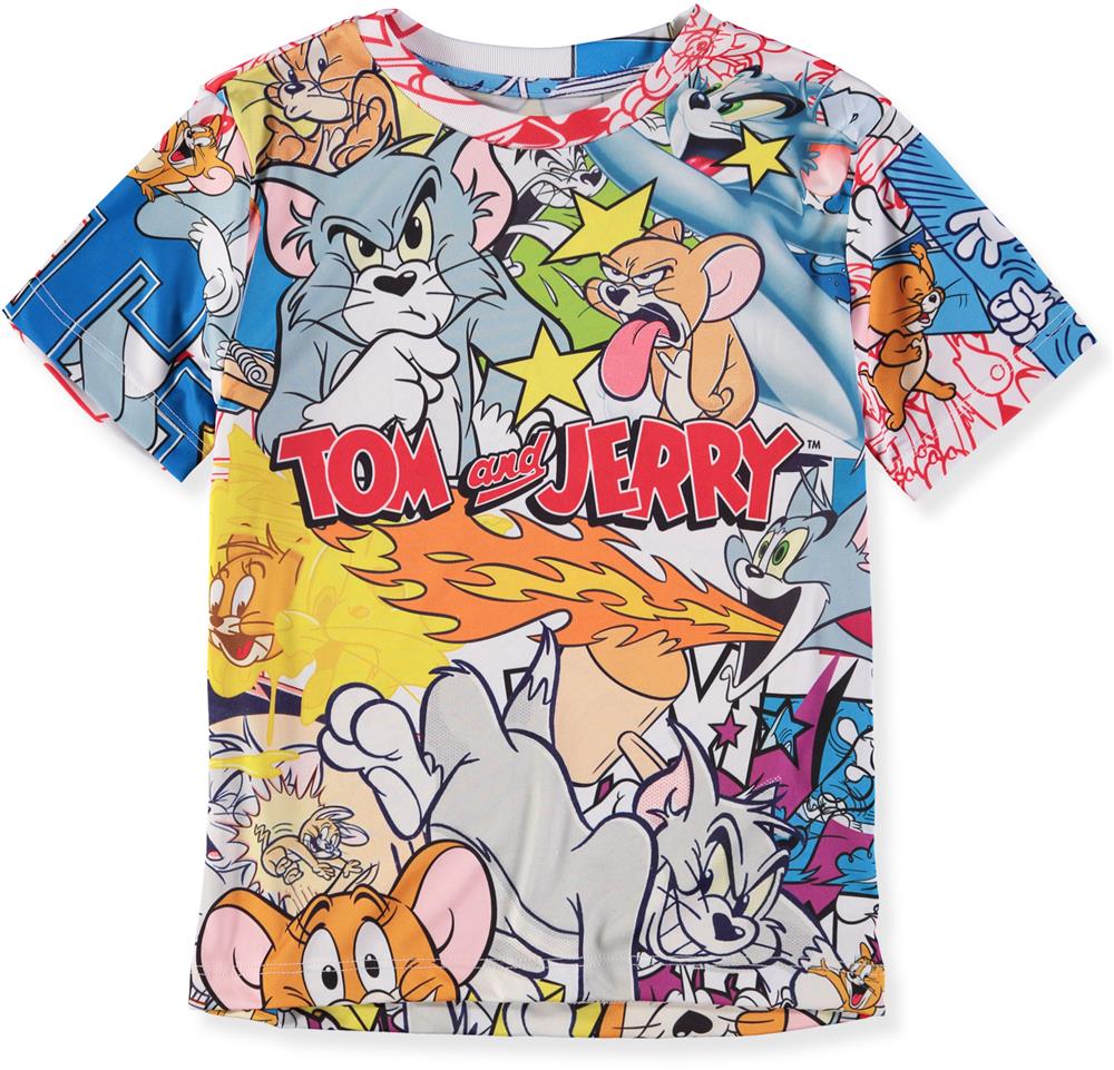 Tom and Jerry Boys 4-20 Short Sleeve Sublimation T-Shirt