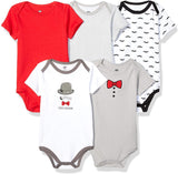 Hudson Baby Boys 0-24 Months 5-Pack Short Sleeve Bodysuits