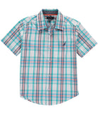 Nautica Boys 8-20 Short Sleeve Plaid Woven Shirt