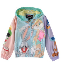 Looney Tunes Girls' Colorblock Windbreaker - pink/multi, 4t (Toddler) 