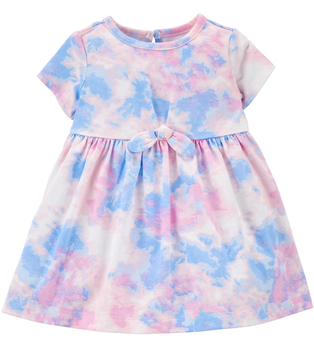 Carters Girls 0-24 Months Tie-Dye Jersey Dress - Newborn / Multi Carters Girls 0-24 Months Tie-Dye Jersey Dress - Newborn / Multi