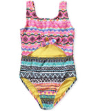 Breaking Waves Girls 7-16 One Piece Tribal Swimsuit