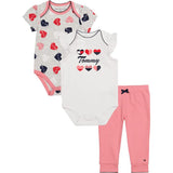 Tommy Hilfiger Baby-Girls 12-18 Months 3 Pieces Bodysuits and Pant Set
