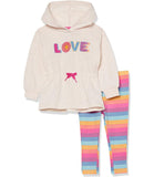 Kids Headquarters Girls 2T-4T Love 2-Piece Legging Set