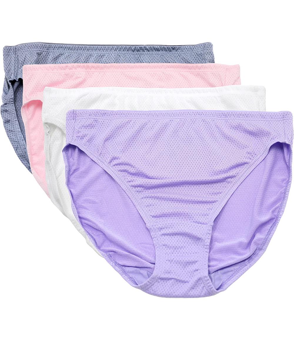 Fruit Of The Loom Women's 6pk Breathable Cooling Striped Briefs