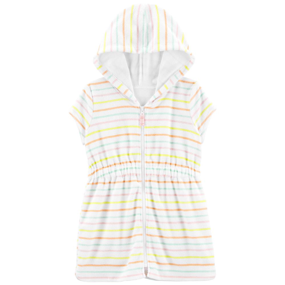 Carters Girls 12-24 Months Striped Hooded Cover-Up