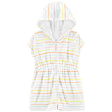 Carters Girls 12-24 Months Striped Hooded Cover-Up