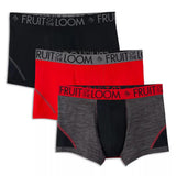 Fruit of the Loom Mens Breathable Boxer Briefs, Short Leg, Cooling Mesh, 3-Pack