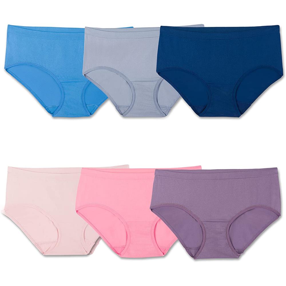 Fruit of the Loom Women Seamless Low Rise Briefs, 6-Pack – S&D Kids