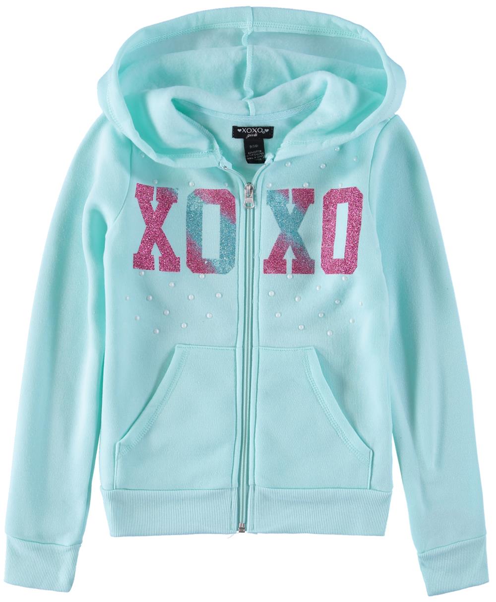 XOXO Girls 4-6x Glitter Logo Fleece Hoodie