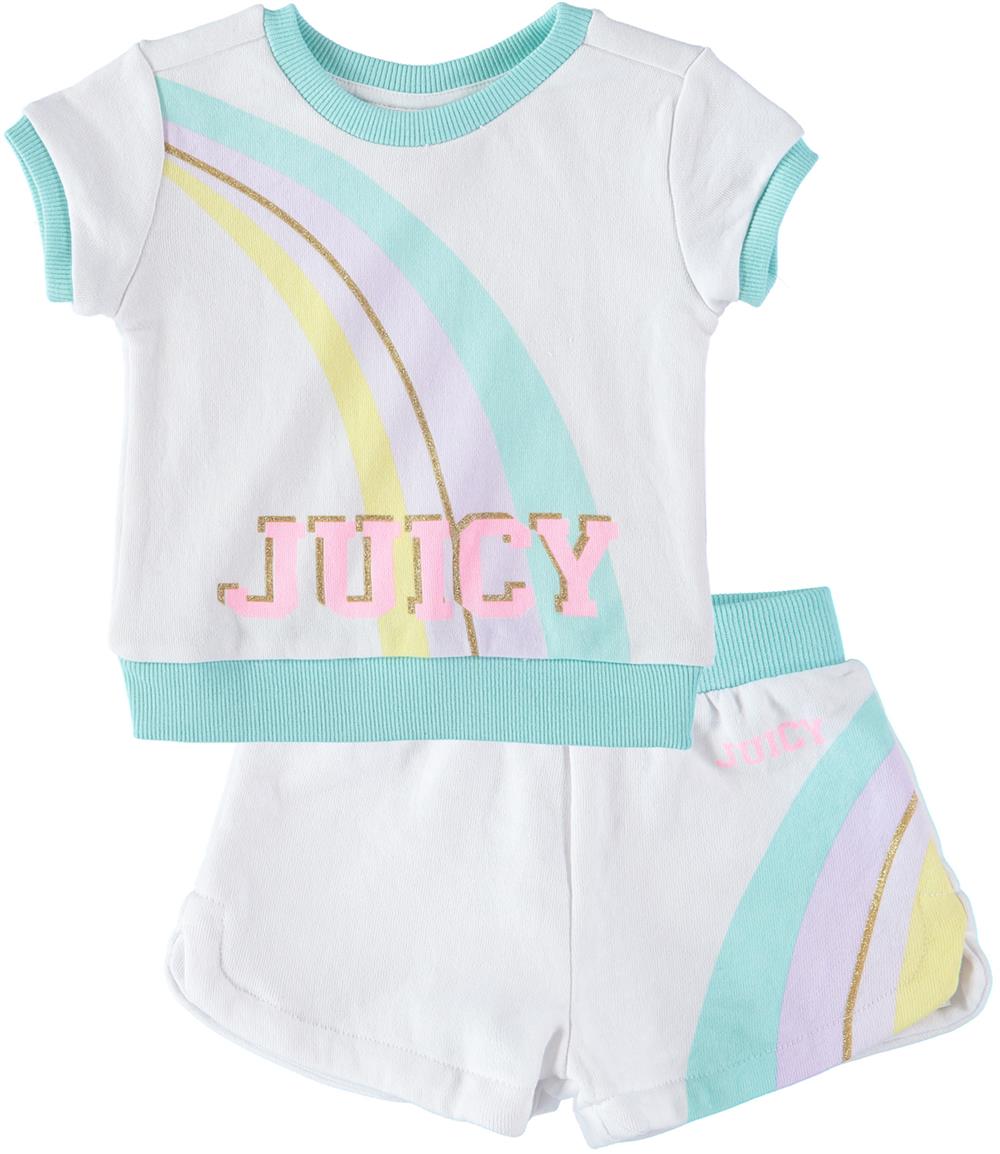 Juicy Couture Girls 12-24 Months 2-Piece Rainbow Short Set