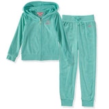 Juicy Couture Girls 7-16 2-Piece French Terry Zip Up Hoodie Pant Set
