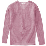 Jolie & Joy Girls 7-16 Knot Front Pullover Shaker Sweater