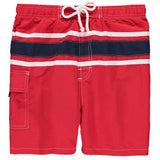 Quad Seven Boys 4-7 Stripe Cargo Swim Trunk