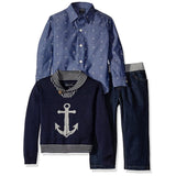 Nautica Boys 2T-4T 3-Piece Nautical Sweater Set