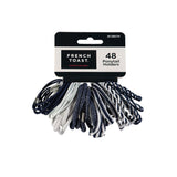 French Toast Girls 48-Piece Assorted Elastic Ponytail Holders