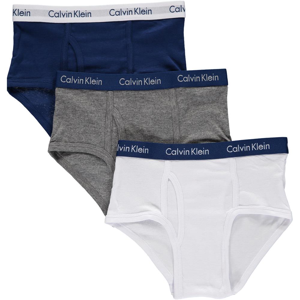Calvin Klein Boys 4-14 Solid 3-Pack Briefs
