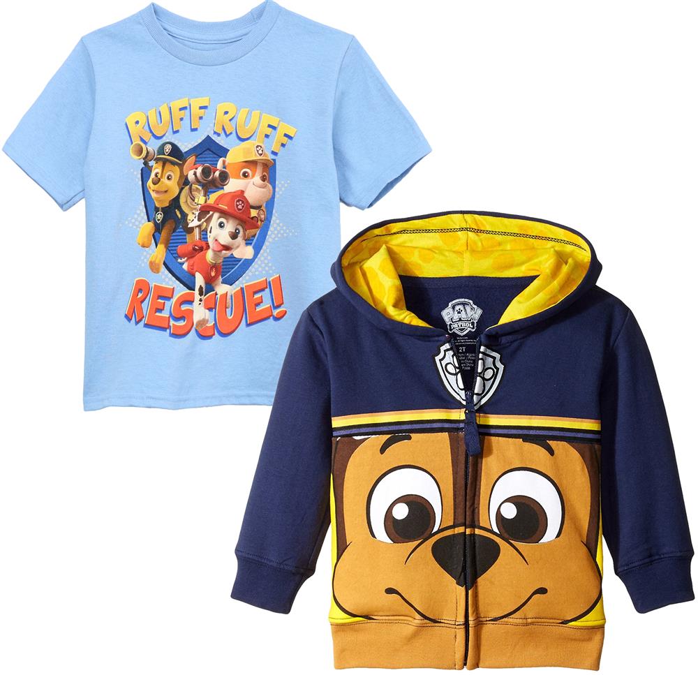 Nickelodeon Boys 2T-4T Paw Patrol Ruff Rescue Hoodie T-Shirt Set