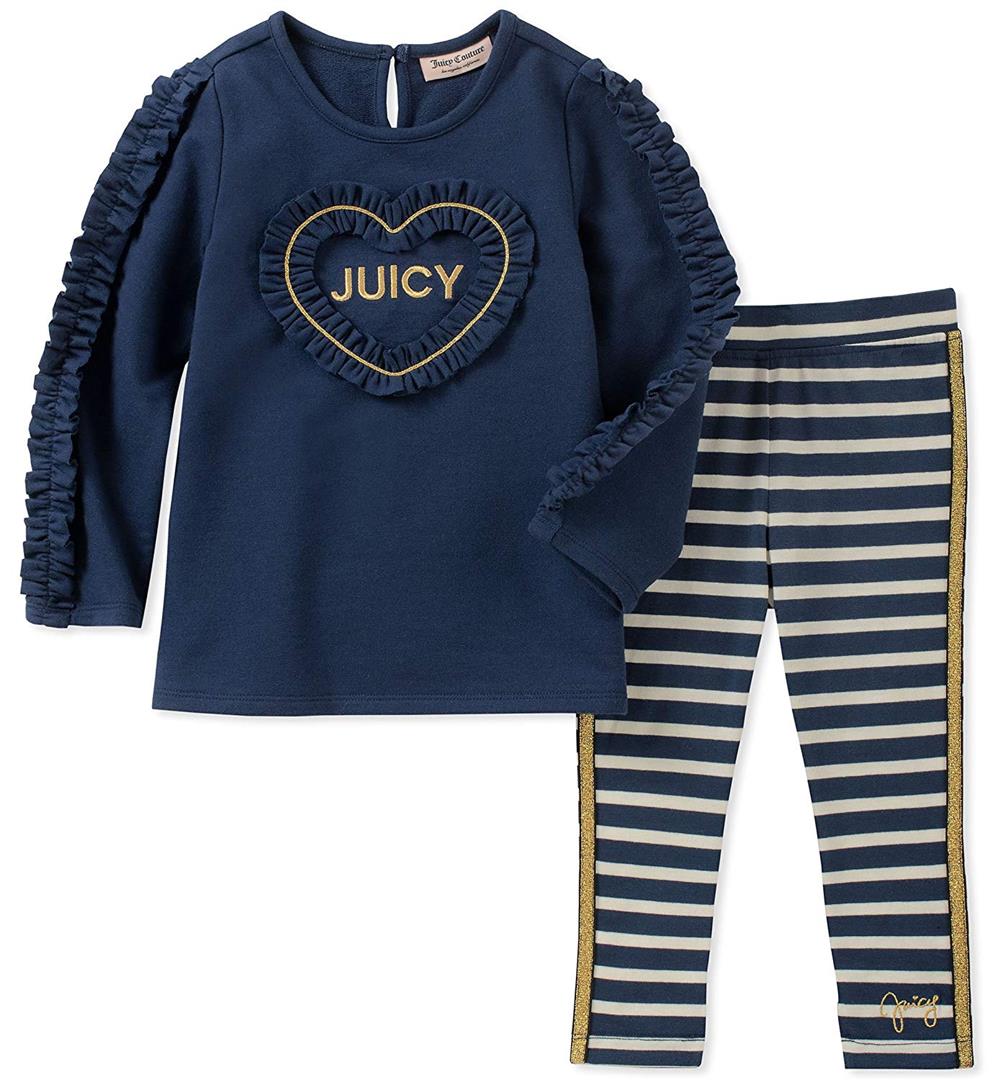 Juicy Couture Girls 12-24 Months Ruffle Heart Legging Set