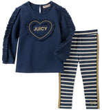 Juicy Couture Girls 4-6x Ruffle Heart Legging Set