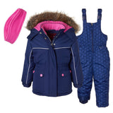 Pink Platinum Girls 2T-4T Piped Snowsuit