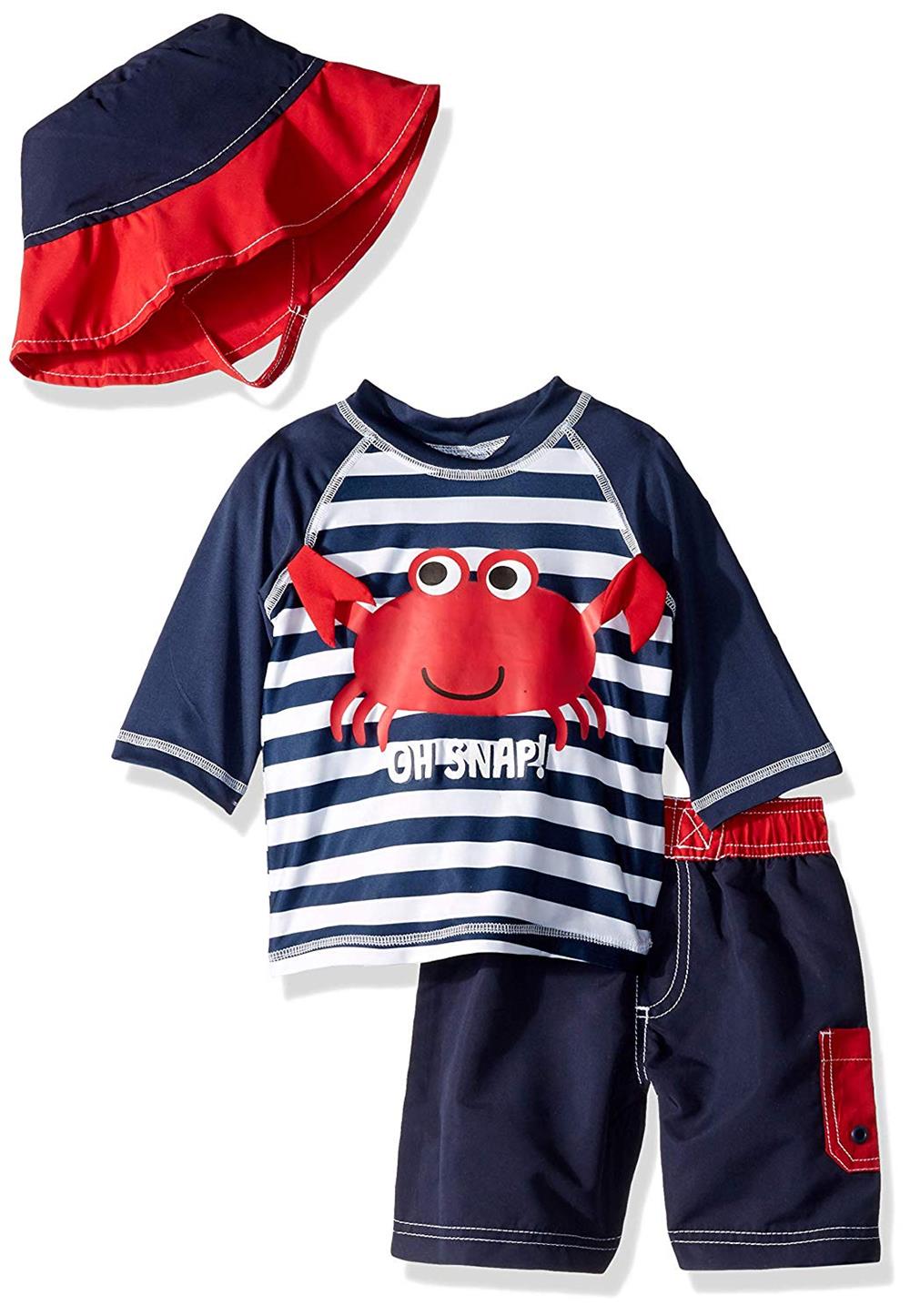 Wippette Boys 12-24 Months Crab Rash Guard Swim Set – S&D Kids