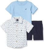 Nautica Whale 3 Piece Woven Short Set