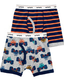 Carters Boys 2-14 Truck Boxer Briefs 2-Pack