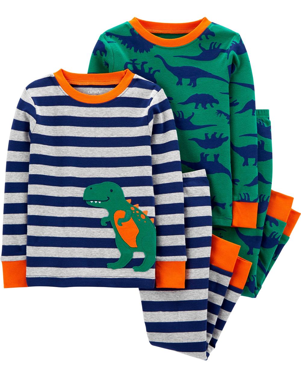 Carters Boys 12-24 Months Dinosaur 4-Piece Pajama Set