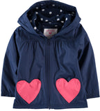 Carters Girls 12-24 Months Heart Pocket Midweight Jacket