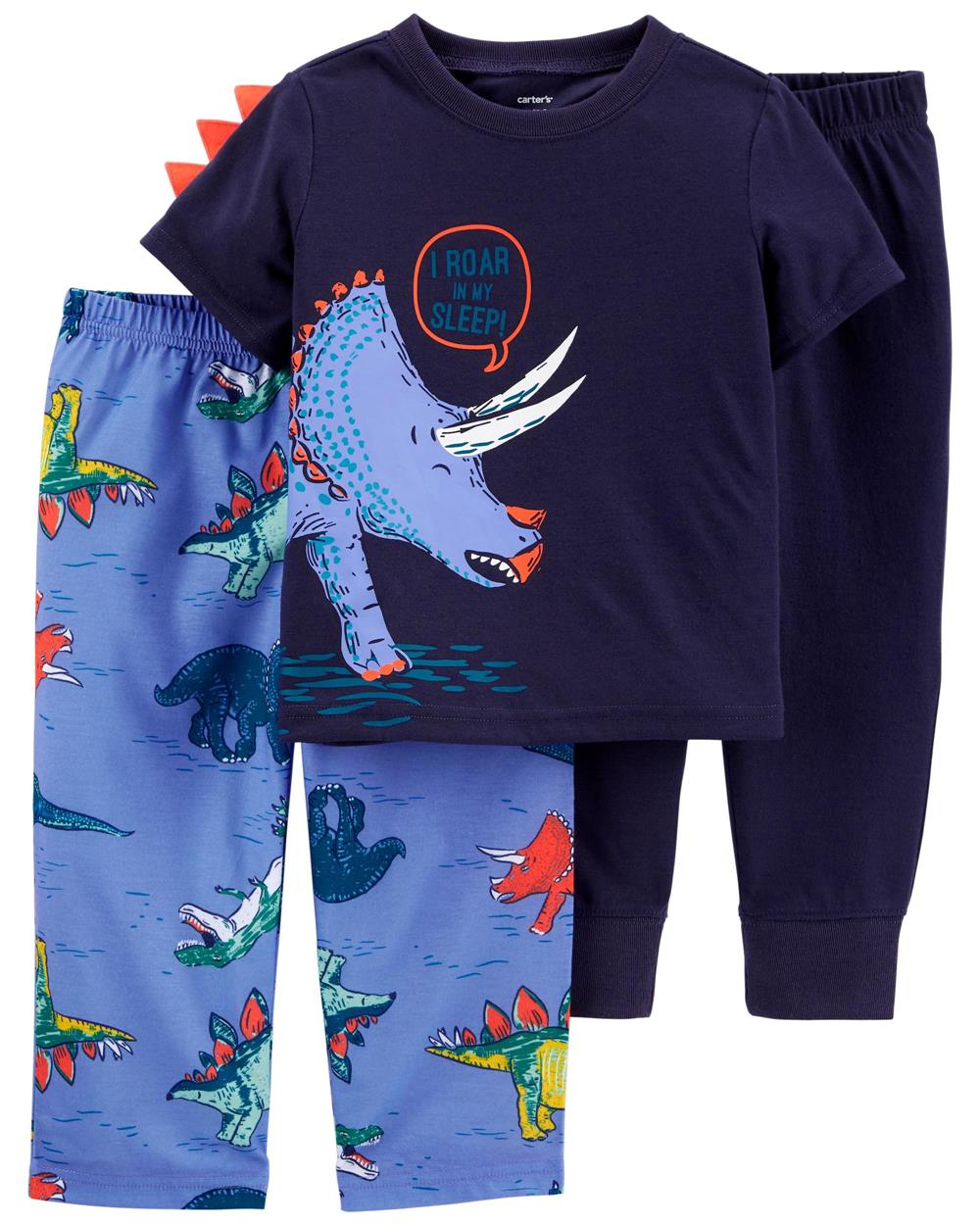 Carters Boys 2T-5T Dinosaur 3-Piece Pajama Set – S&D Kids