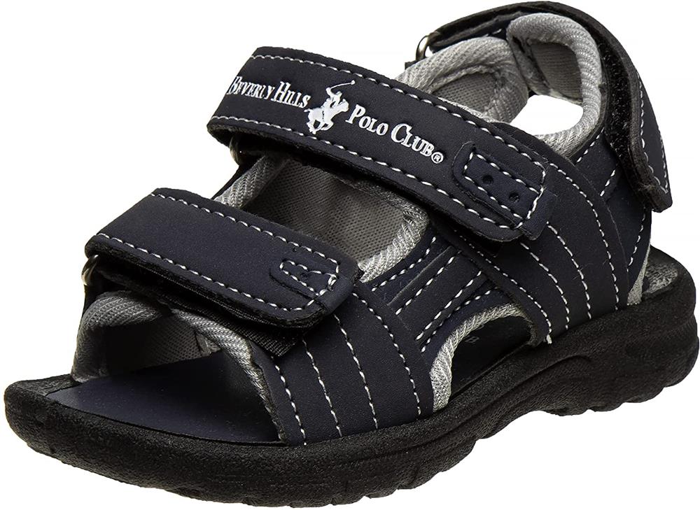 Beverly Hills Polo Club Boys Shoe Size 11-4 Velcro Strap Sandals