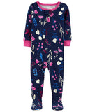 Carters Girls 12-24 Months 1-Piece Floral 100% Snug Fit Cotton Footie PJs