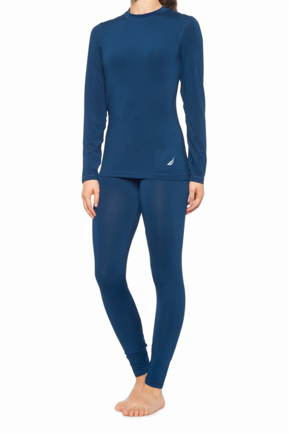 Nautica Womens Base Layer Set Thermal Underwear Shirt & Leggings